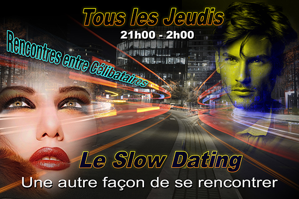 Affiche Slow Dating 60:40 bis WEB Soirée Slow Dating au Guili's Club