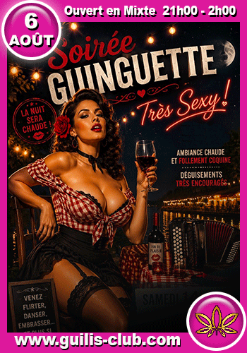 6-Jeudi-Guinguette Affiche de la soirée Jeudi Guinguette au Guili's Club